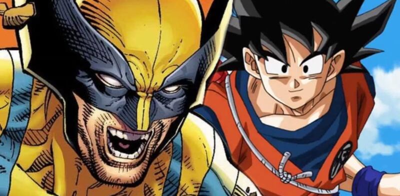Wolverine y Gokú de Dragon Ball Z.