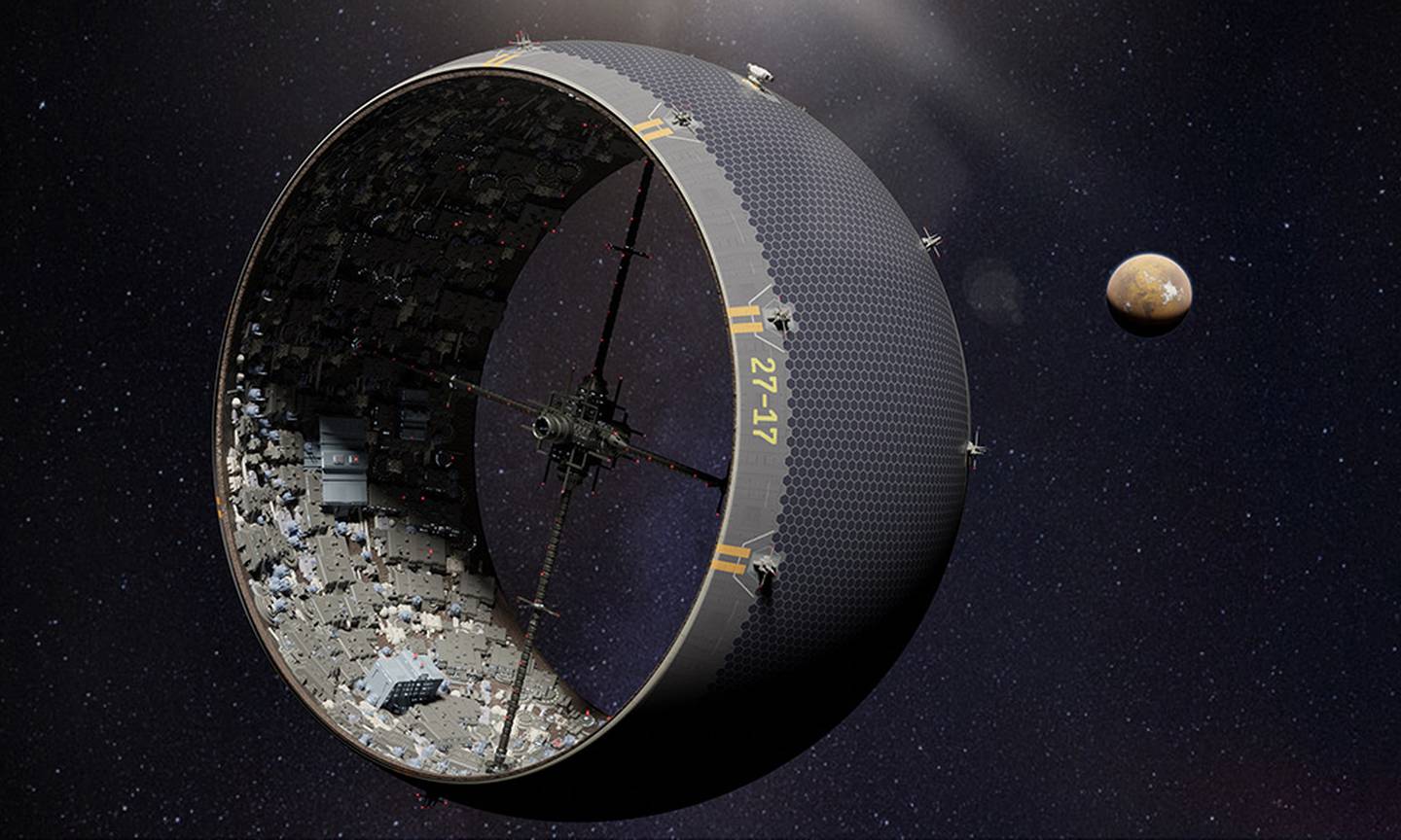 El proyecto de ciudad del espacio sobre un asteroide