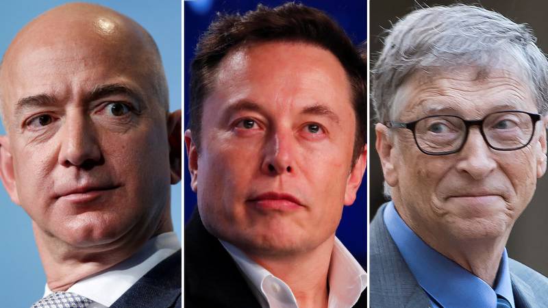Bill Gates, Elon Musk, Jeff Bezos