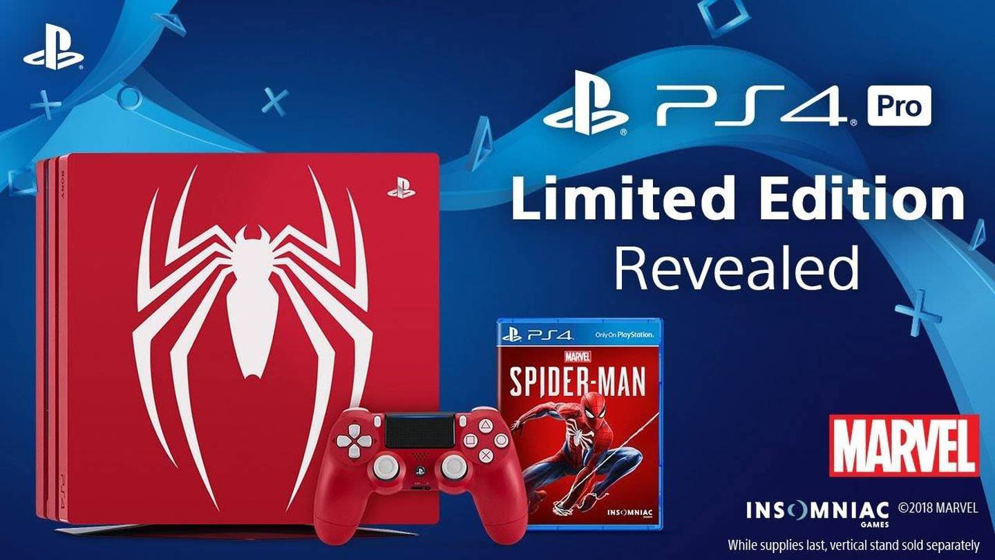 Sony anuncia una atractiva consola PlayStation 4 Pro con diseño de  Spider-Man