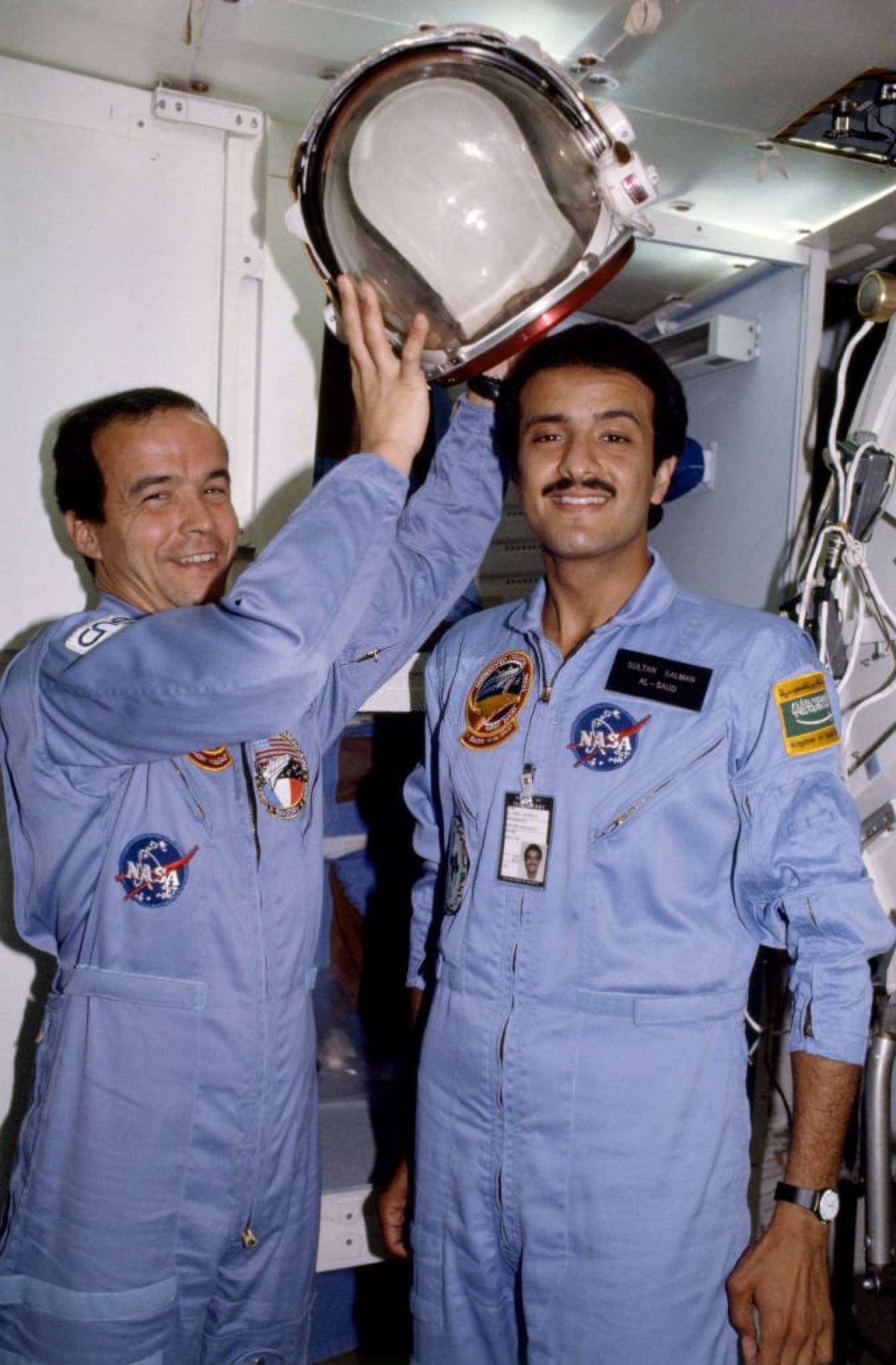 Sultan bin Salman i jego francuski towarzysz Patrick Baudry
