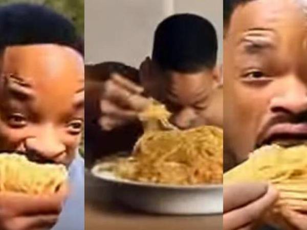 Will Smith se burla de la inteligencia artificial con épica recreación de su video comiendo espaguetis