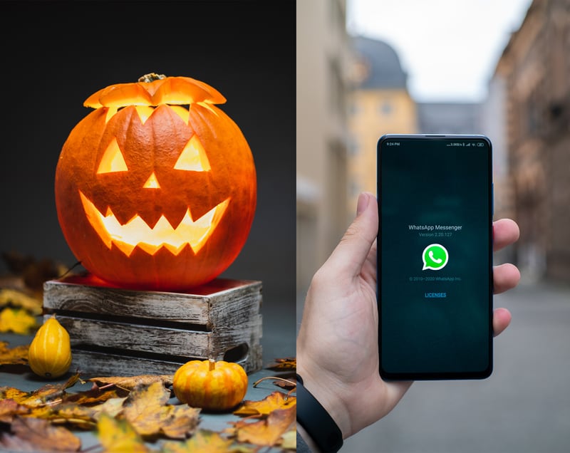 Modo Halloween de WhatsApp