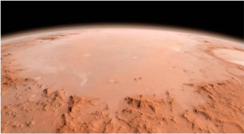Vista aérea de Marte