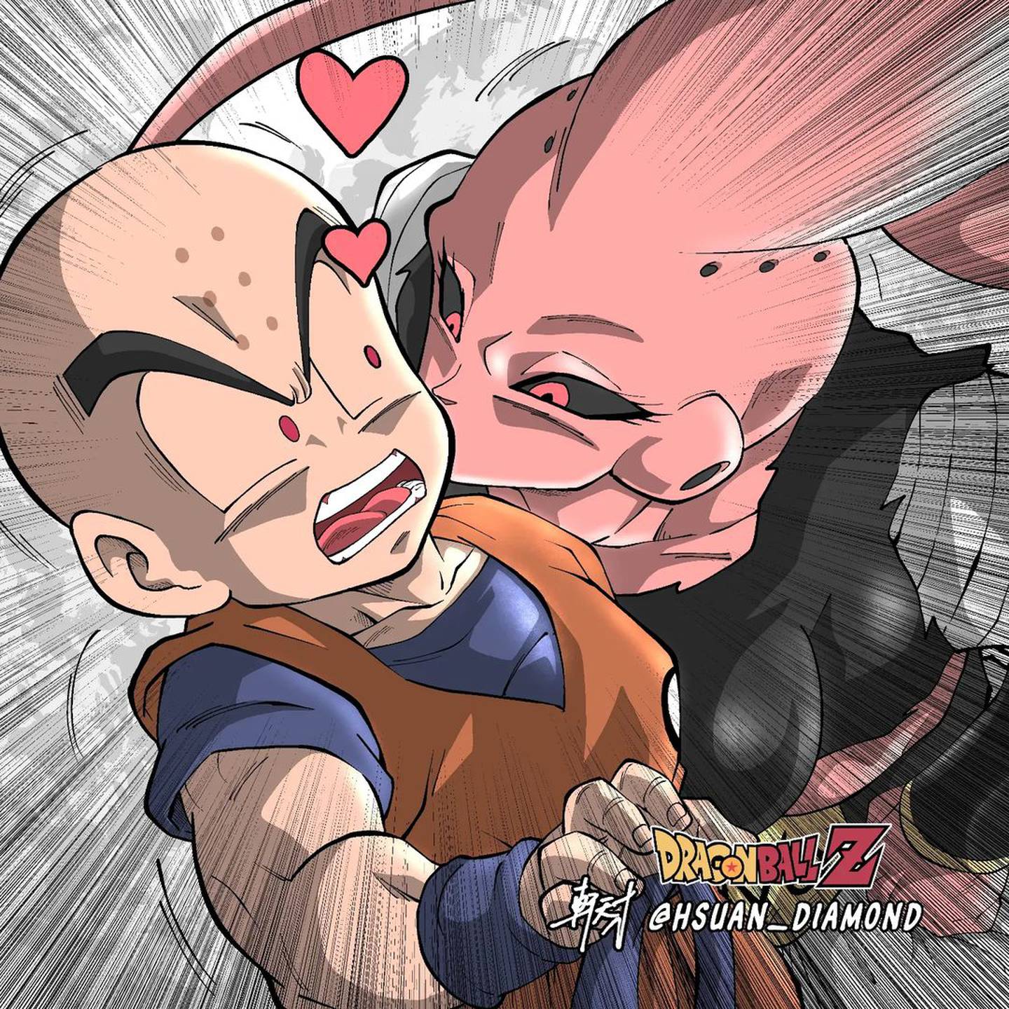 Kid Buu and Android 18