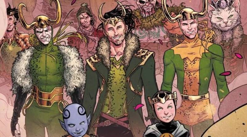 Loki y algunas de sus variantes en Marvel Comics.