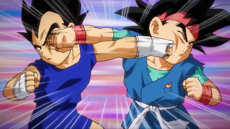 El icónico final de Dragon Ball GT con la pelea entre Goku y Vegeta JR  aparece de nuevo en un producto oficial – FayerWayer