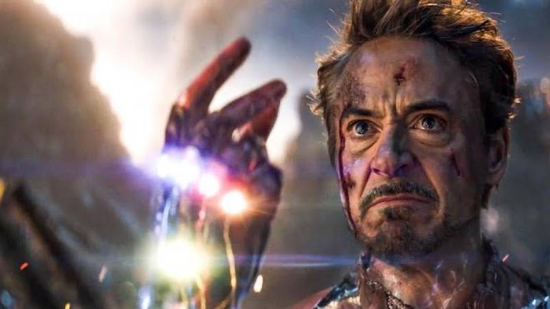 Tony Stark, justo antes de su chasquido para vencer a Thanos.