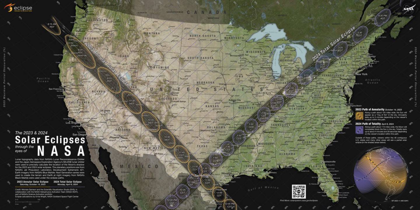 Eclipse Solar NASA Mapa