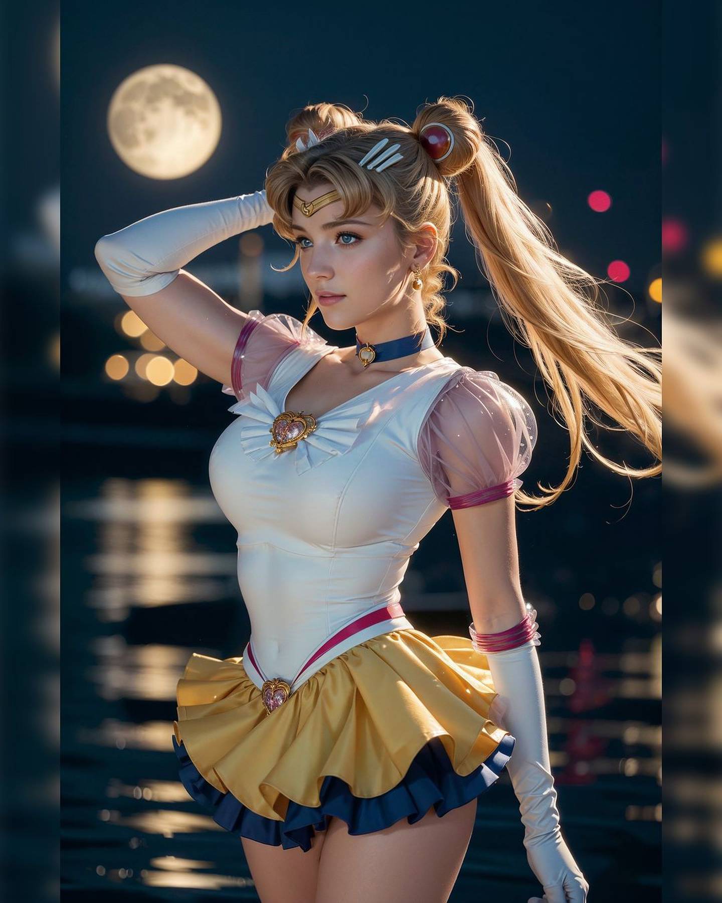 Serena from Sailor Moon.  My Smart Arts