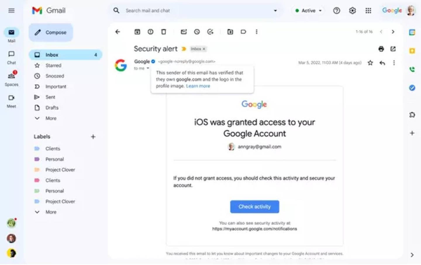 Un error de Gmail permite a ciberdelincuentes utilizar la insignia azul para hacerse pasar estafar a usuarios