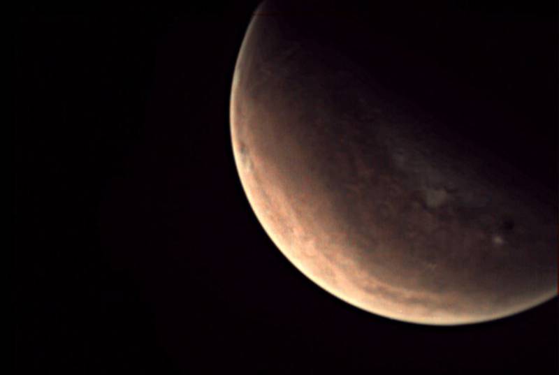 Imagen de Marte tomada desde una altitud de 9840.04 km. | Credito: ESA/VMC La cámara web de Marte