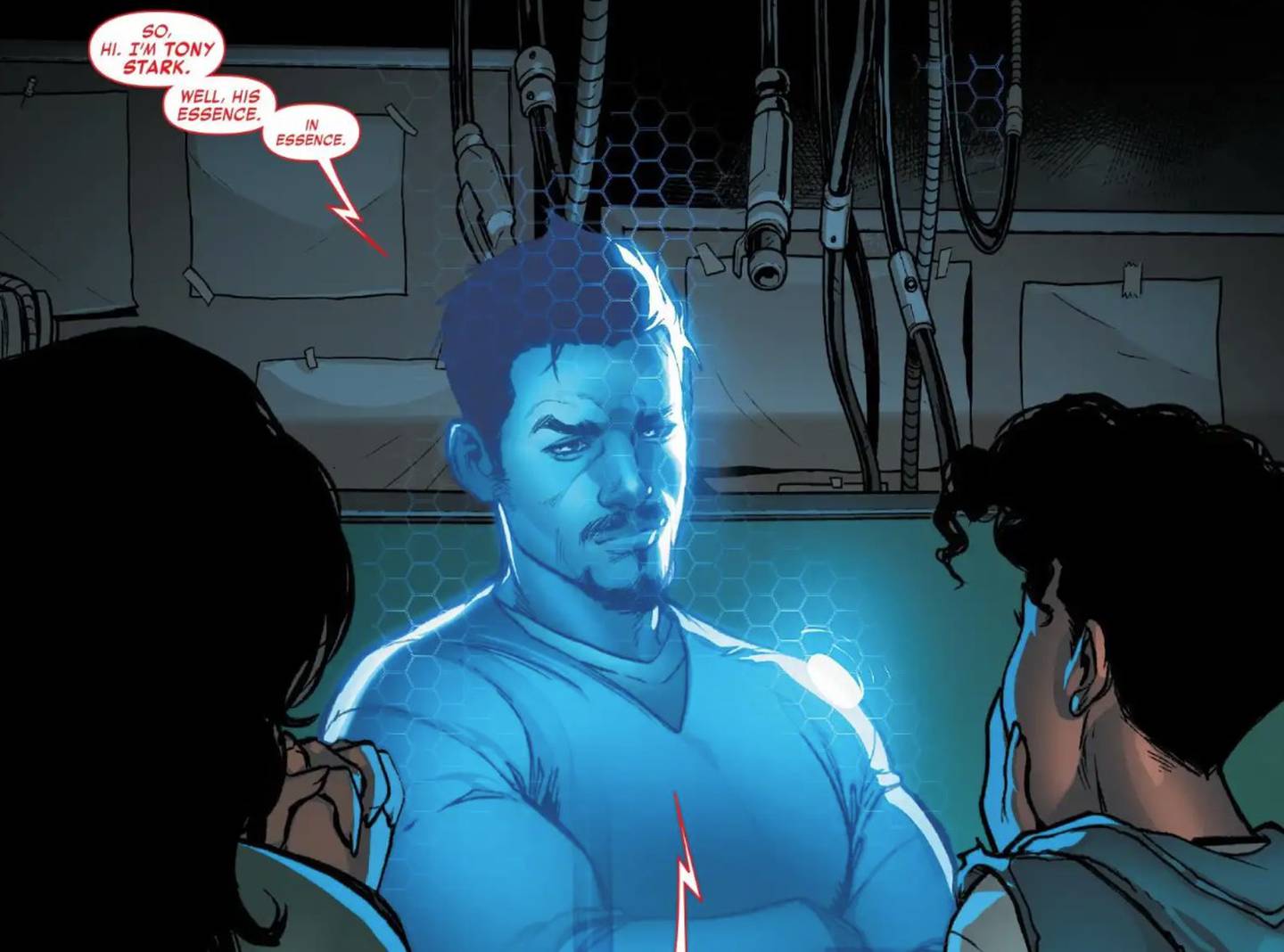 Imagen de los cómics de Tony Stark como inteligencia artificial.