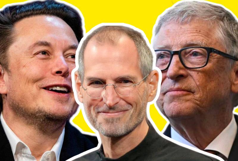 Elon Musk, Steve Jobs, Bill Gates / Composición