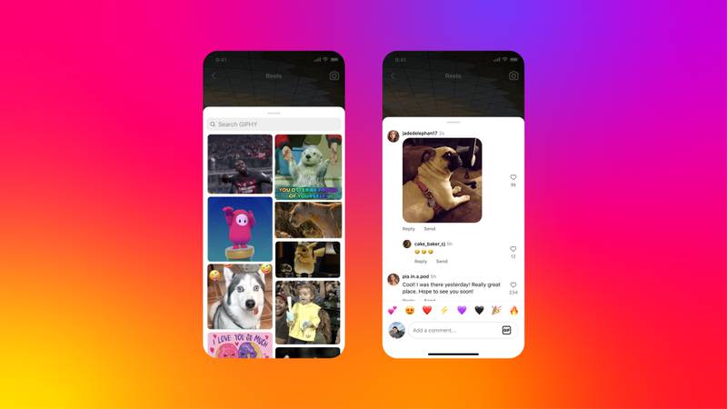 Meta anuncia varias novedades para Instagram, incluyendo que ahora admite animaciones GIF para responder comentarios.
