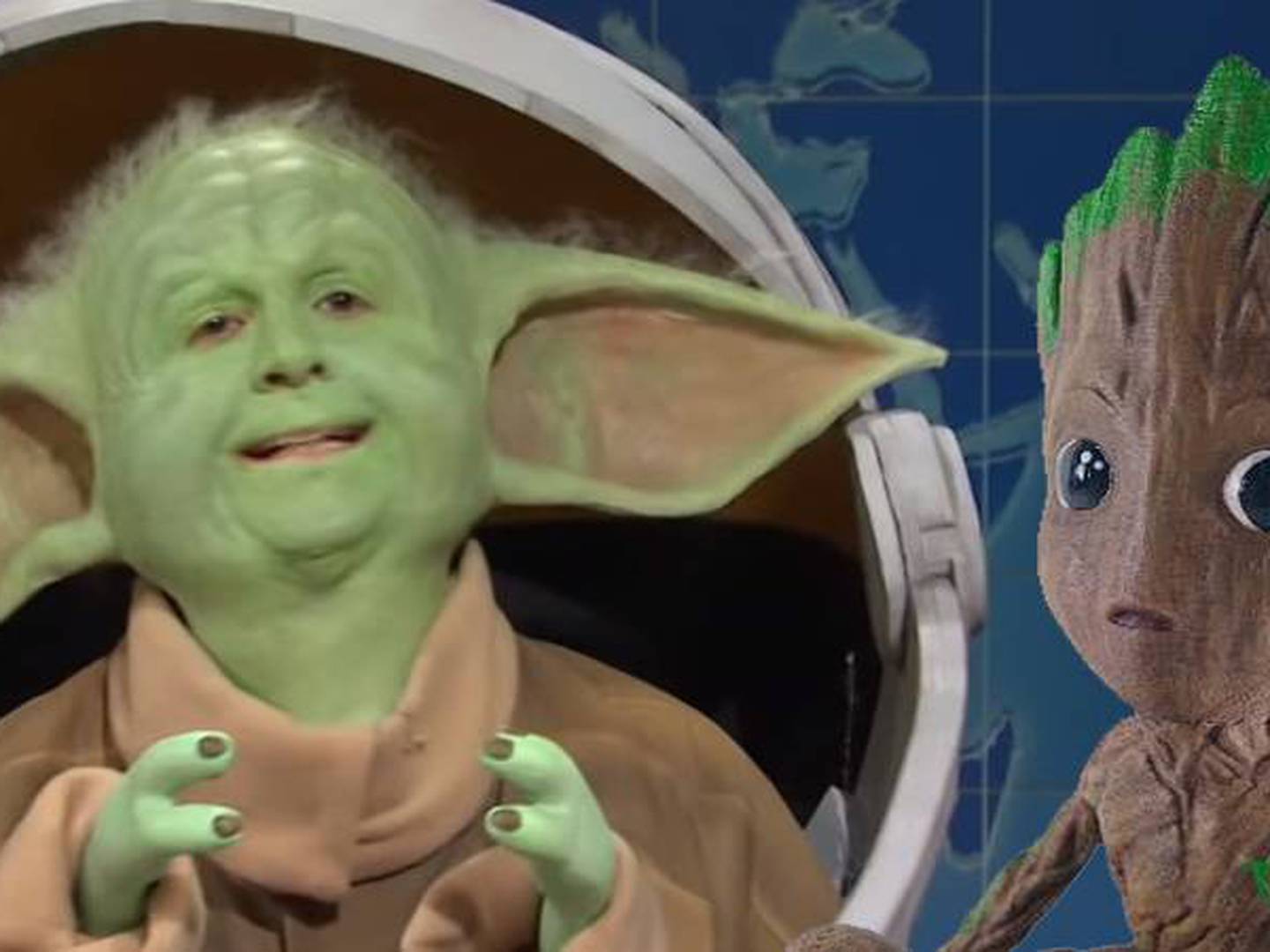 Baby Yoda amenaza a Baby Groot en Saturday Night Live – FayerWayer