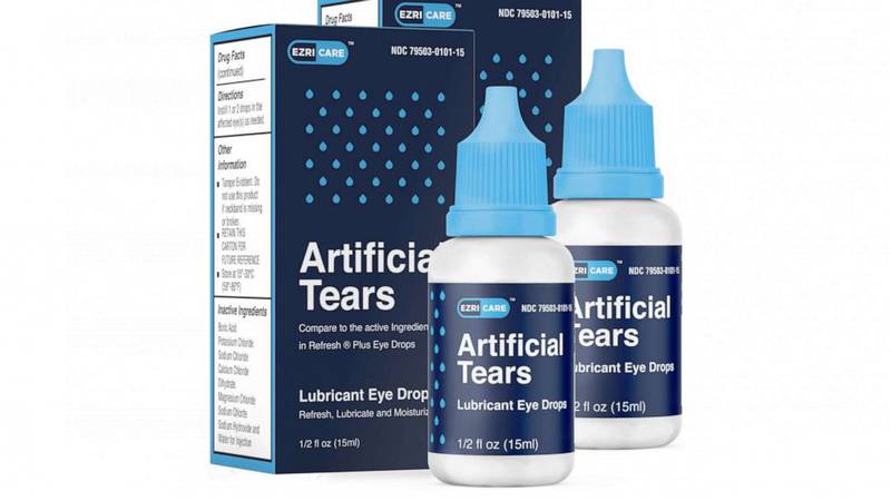 Global Pharma Healthcare está retirando voluntariamente del mercado las gotas lubricantes para ojos Artificial Tears, distribuidas por EzriCare y Delsam Pharma, debido a una posible contaminación. | Foto: EzriCare