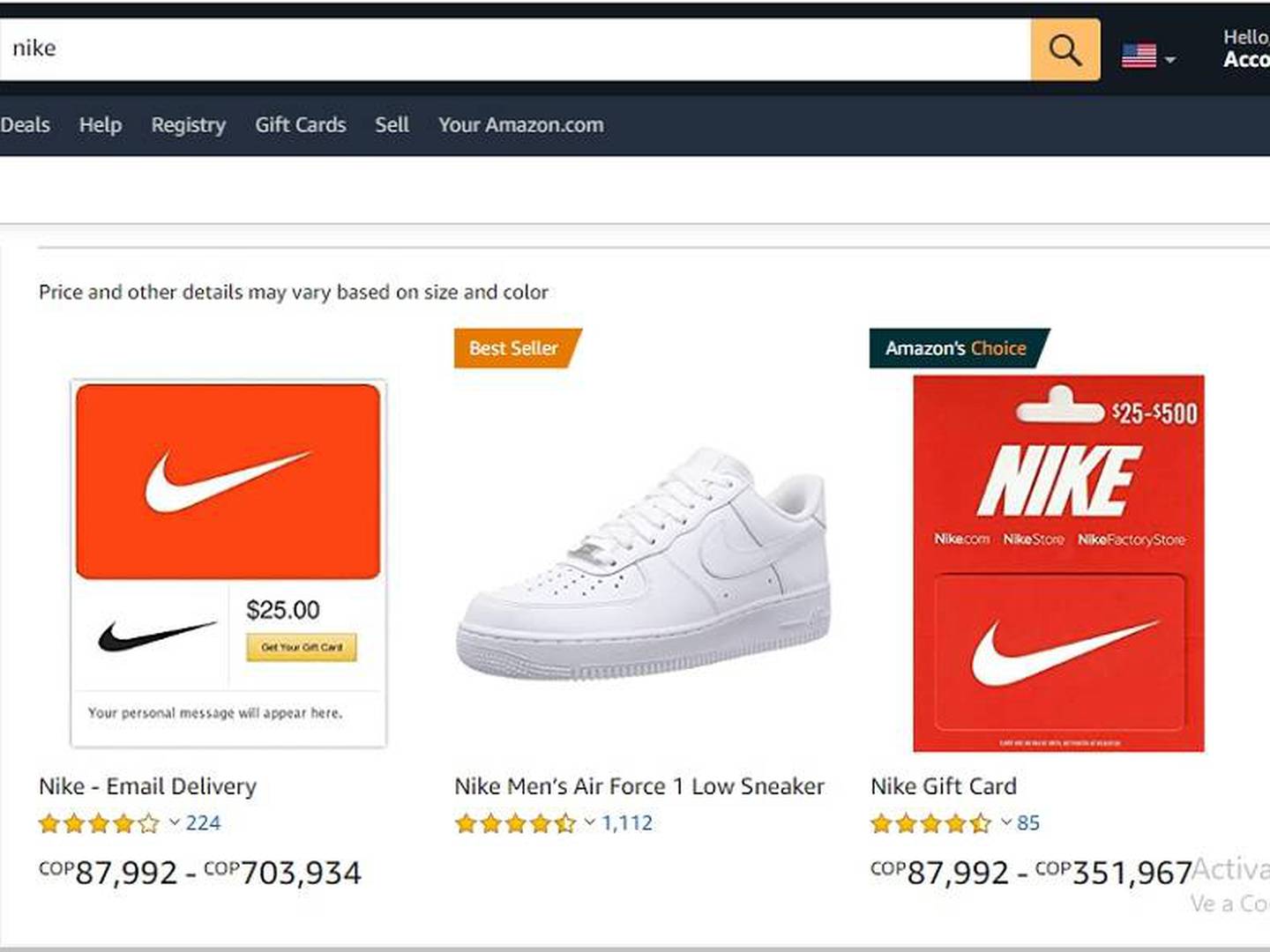 Nike se marcha Amazon, pero productos no