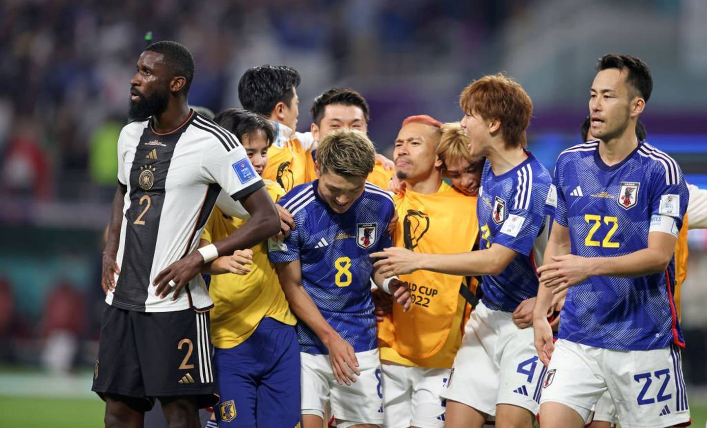 Japón derrotó 2-1 a Alemania en el primer partido del Mundial