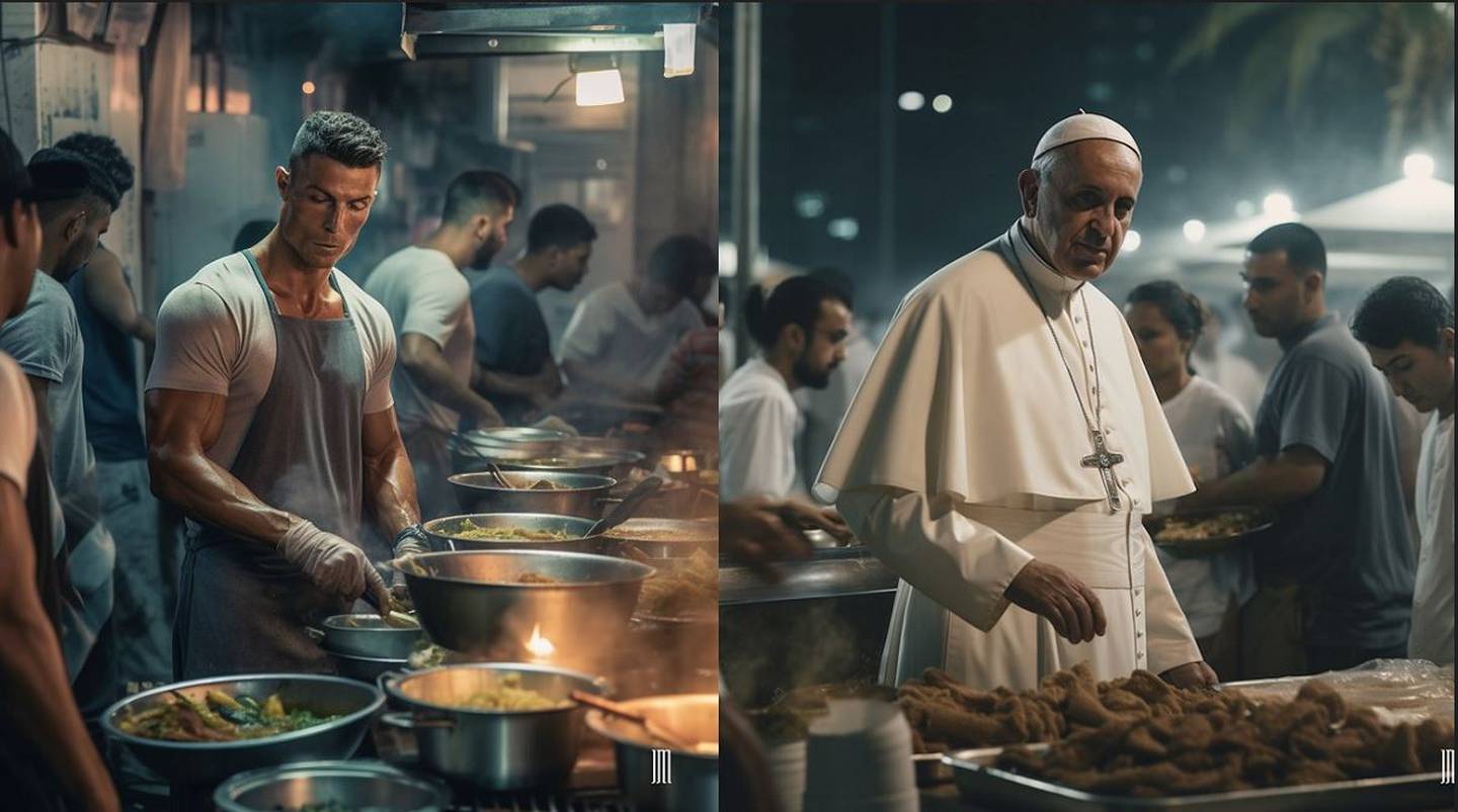 Pope Francis and Cristiano Ronaldo