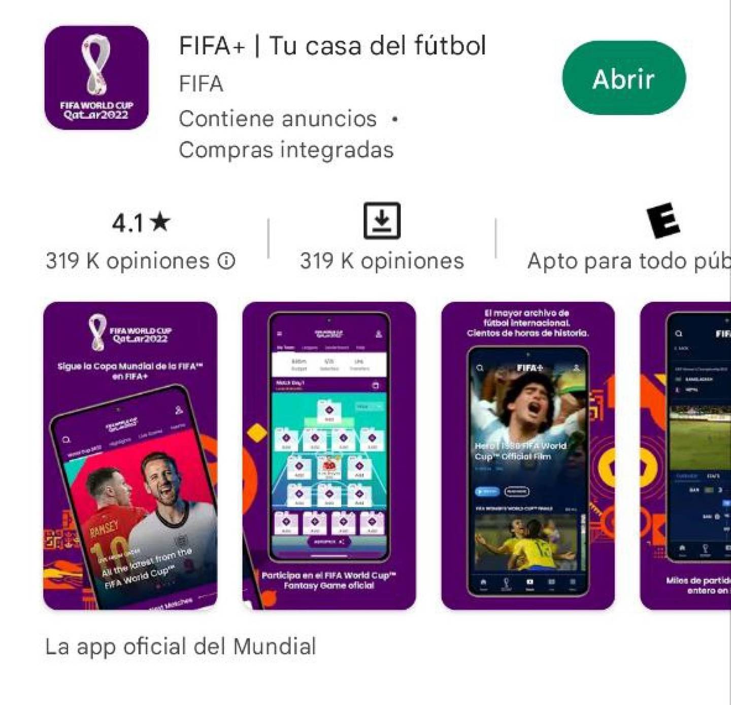 Las apps de Qatar 2022 - FIFA+
