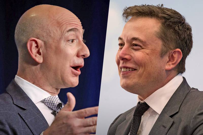 Jeff Bezos (Amazon) y Elon Musk (SpaceX) están enfrentados por la doble configuración de Starlink.