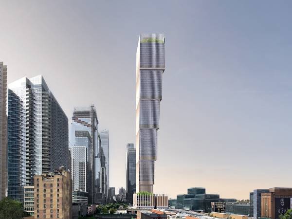 Este rascacielos invertido podría convertirse en uno de los edificios más altos de Nueva York