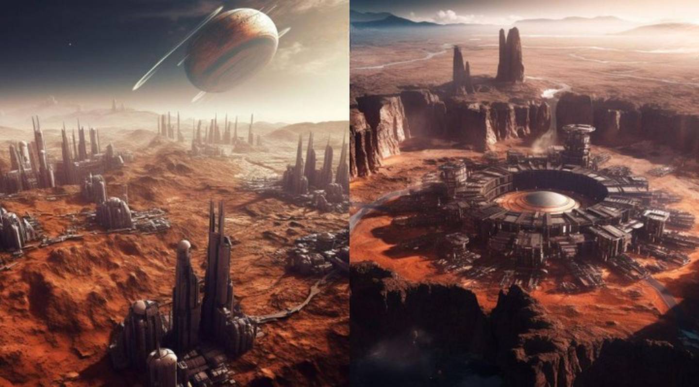 Cities on Mars.  Image courtesy of T13