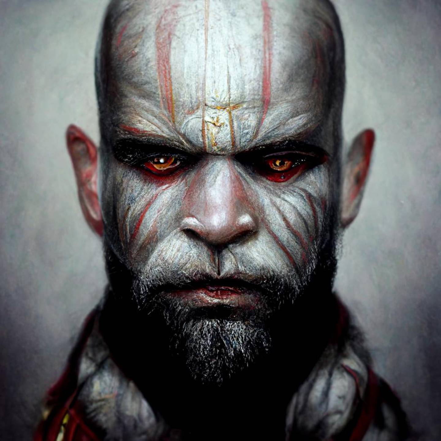 Kratos por la Inteligencia Artificial Midjourney