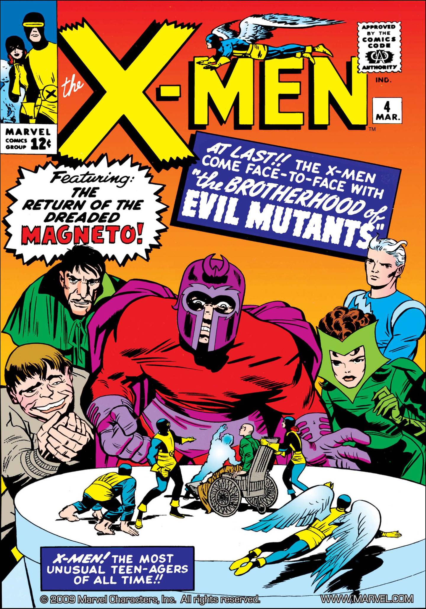 The X-Men vol. 1 #4 de 1964, donde apareció Scarlet Witch