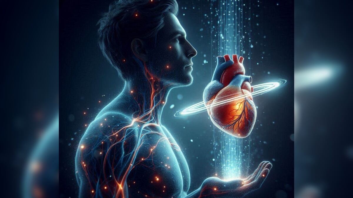 Corazón artificial que funciona con levitación magnética. Imagen hecha por Copilot Inteligencia artificial