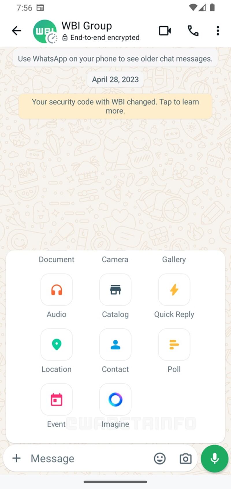 WhatsApp imágenes IA Wabetainfo