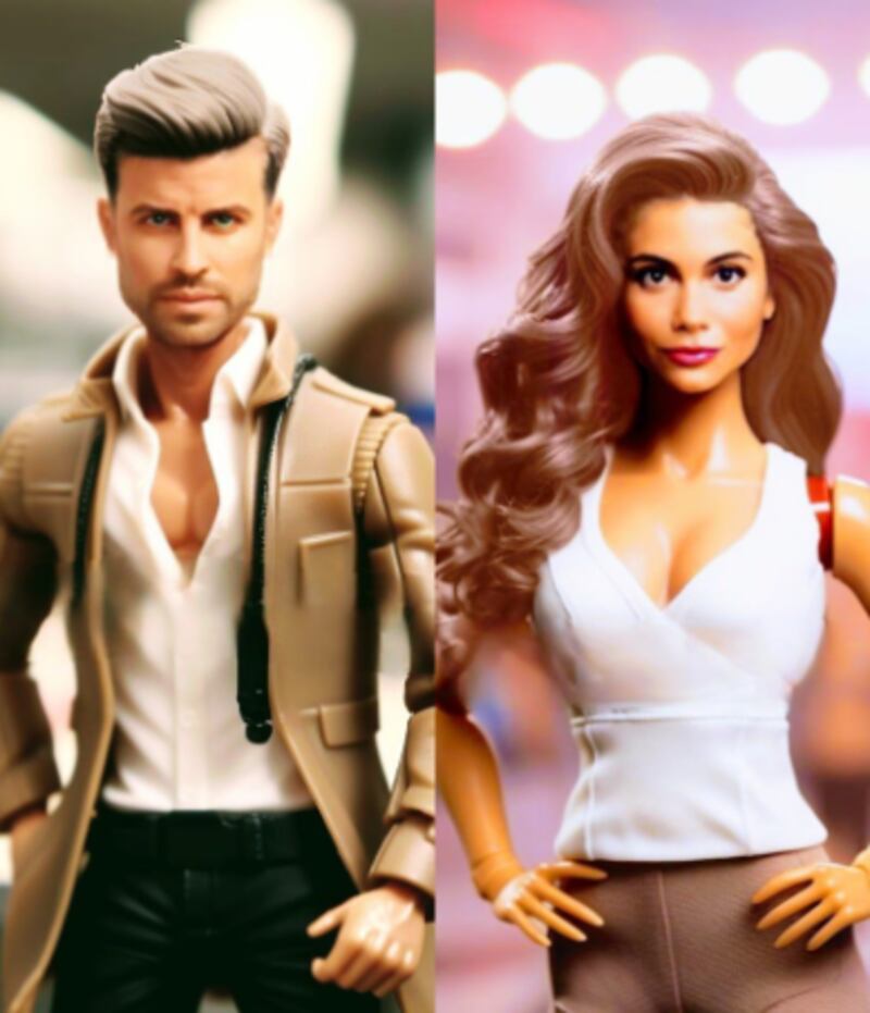 Clara Chía Barbie y Gerard Piqué Ken: IA
