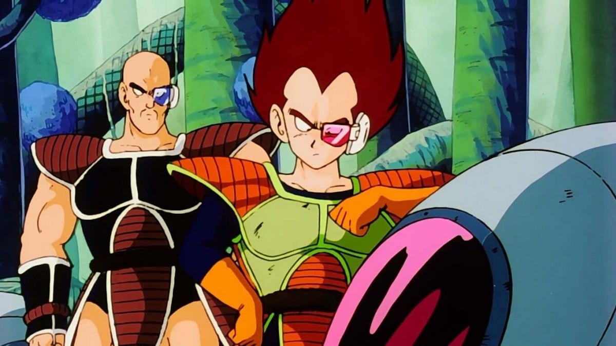 Vegeta con el cabello rojo. Toei Animation
