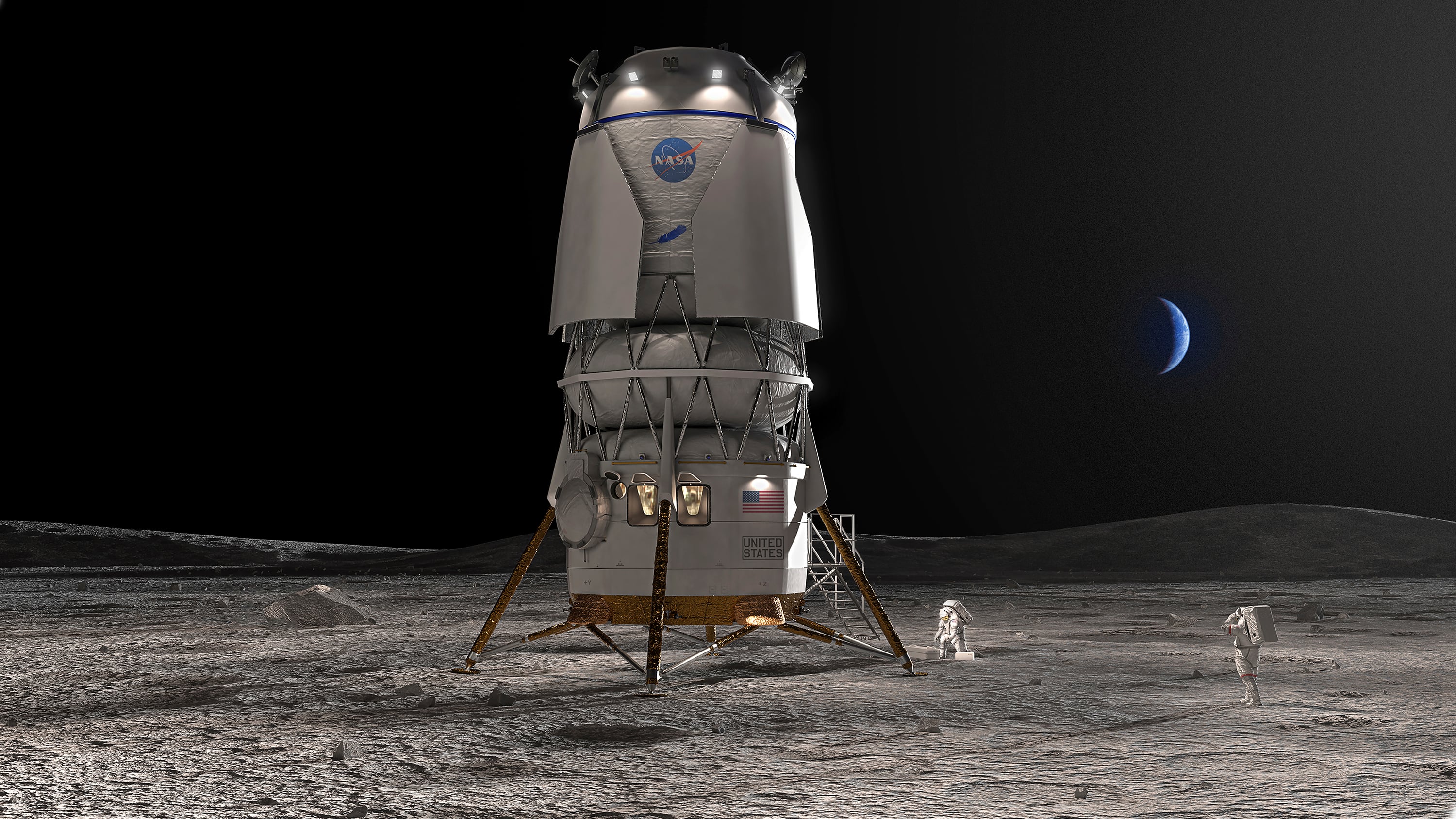 Blue Origin es la empresa encargada de liderar el siguiente viaje a la Luna de la NASA