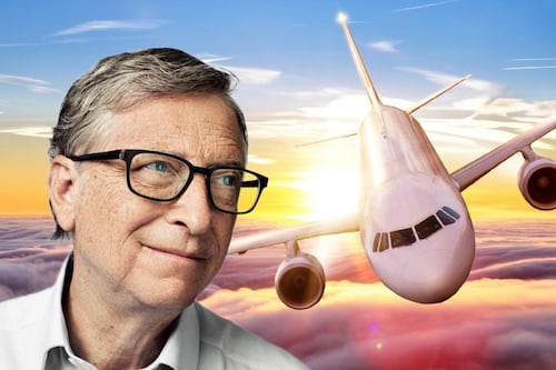 La nueva apuesta de Bill Gates: desarrollar combustible para aviones a partir de alcohol y no de petróleo