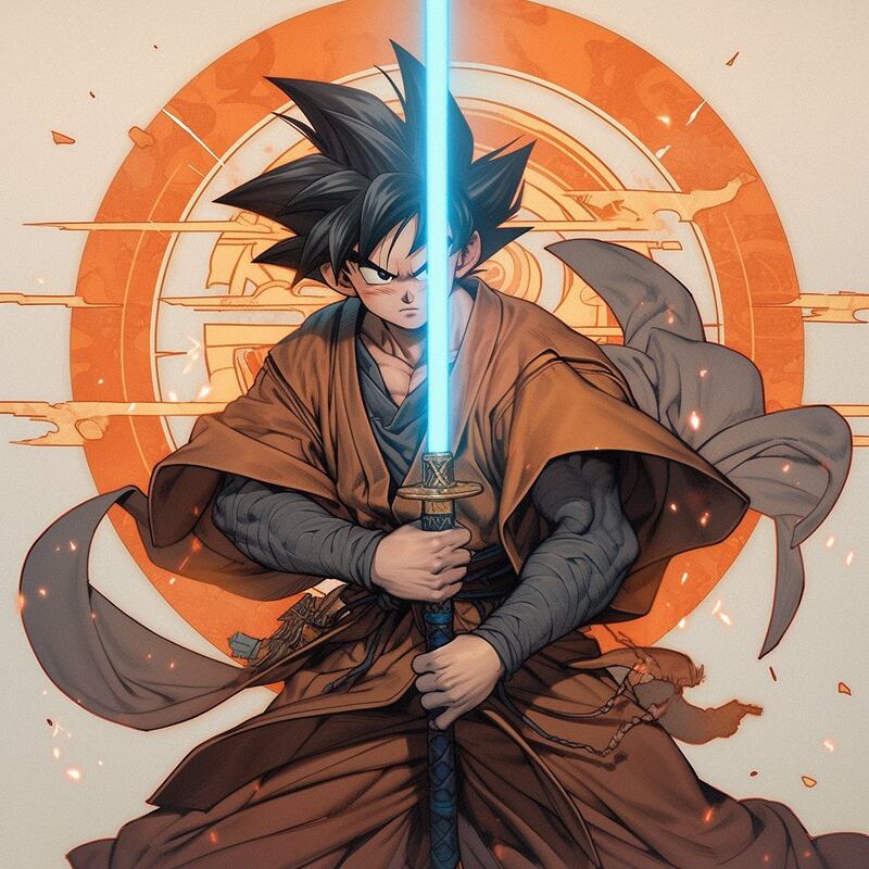 Goku como Caballero Jedi. @SenpaiCrusade