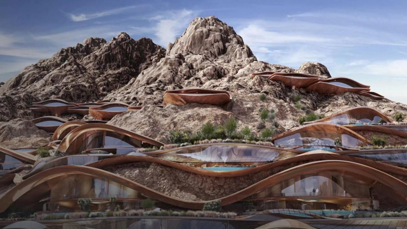 Trojena, la ciudad de esquí en Arabia Saudí, de los mismos creadores de The Line