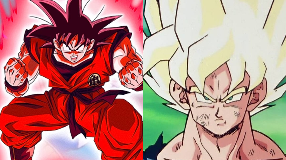 Goku en Kaioken y en Super Saiyajin 1 - Dragon Ball Z