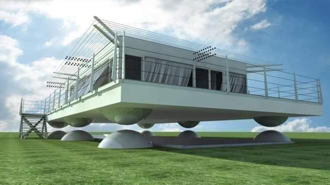 Casas flotantes con levitación magnética