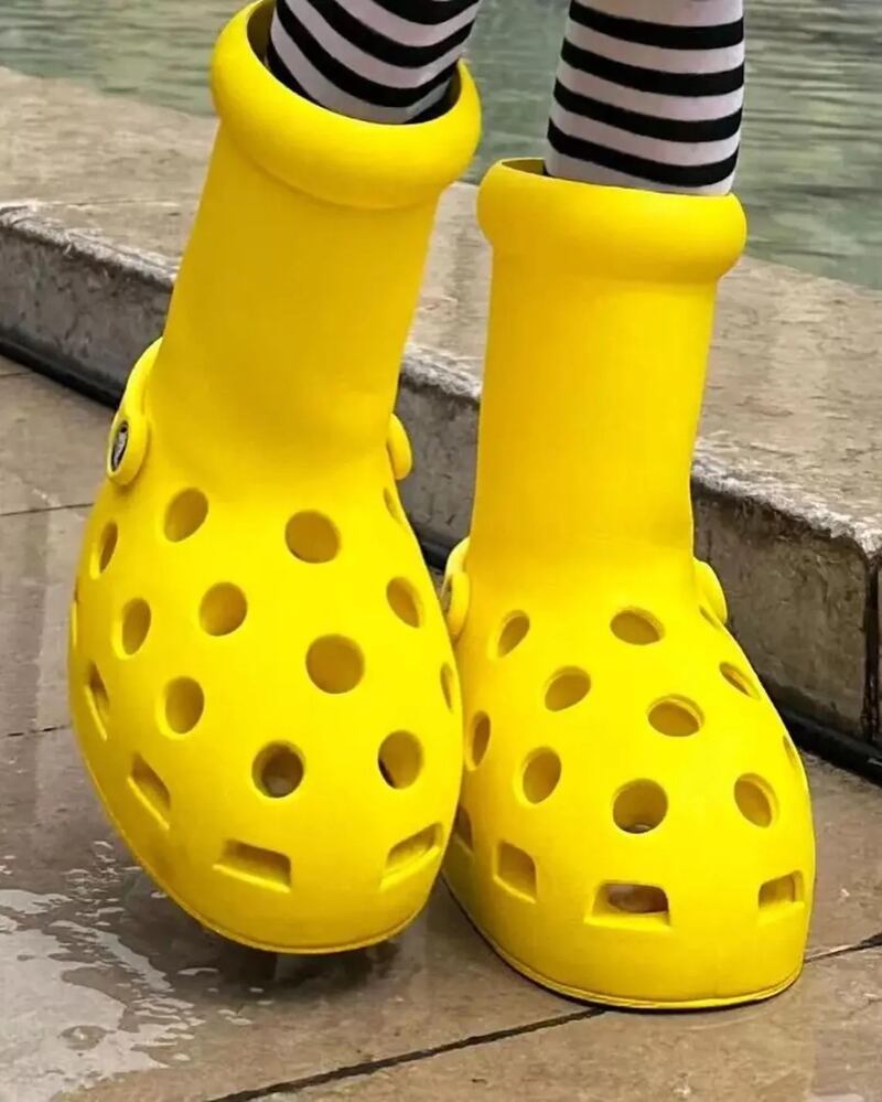 MSCHF x Crocs Big Yellow Boots