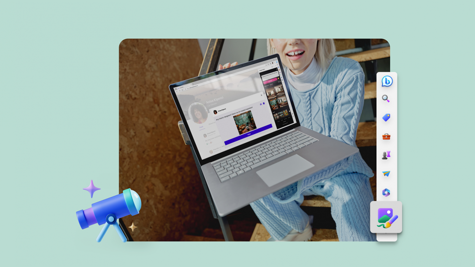 El popular generador de imágenes mediante Inteligencia Artificial, Dall-E, se suma al menú de opciones del navegador Microsoft Edge.