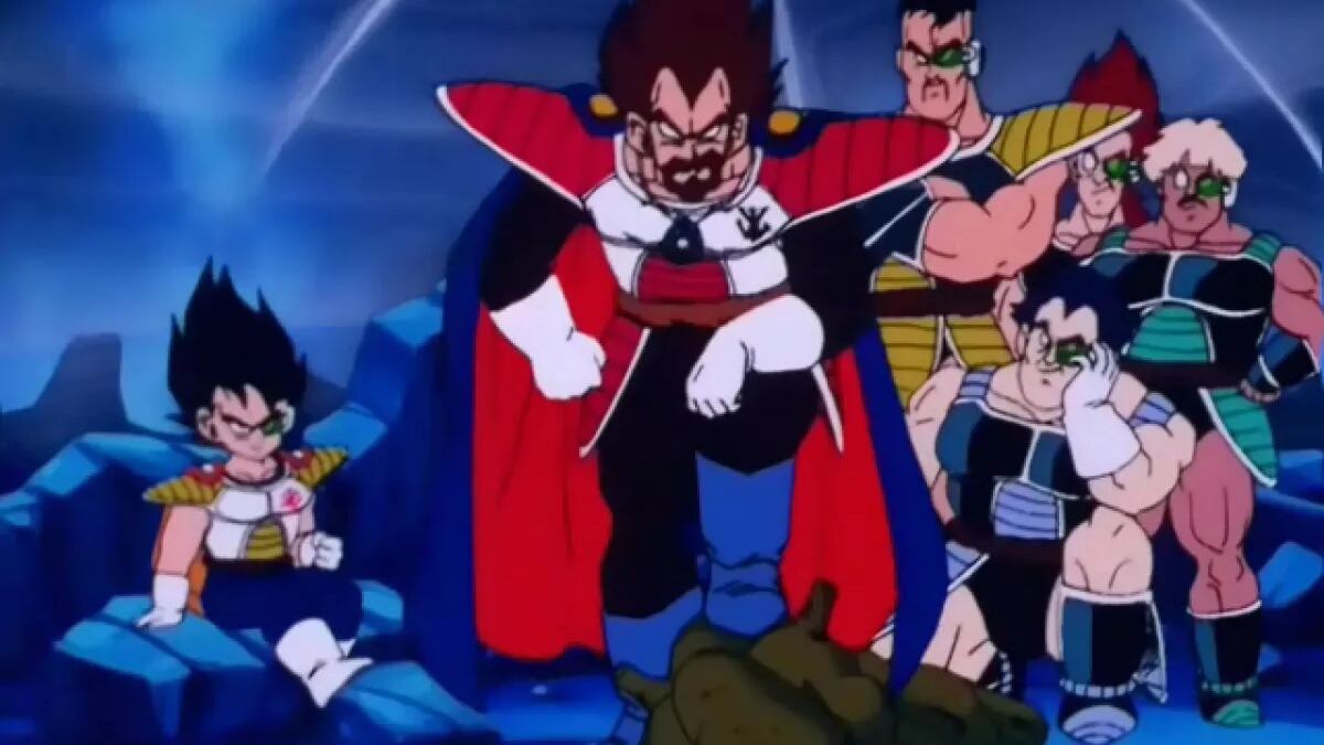 Rey Vegeta con su hijo, Vegeta y parte de su crew.