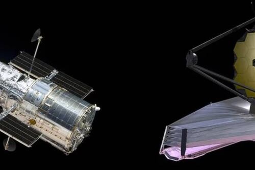 James Webb y Hubble se unieron para revelar la vista más colorida del cosmos: Así se ve el cúmulo de galaxias MACS0416