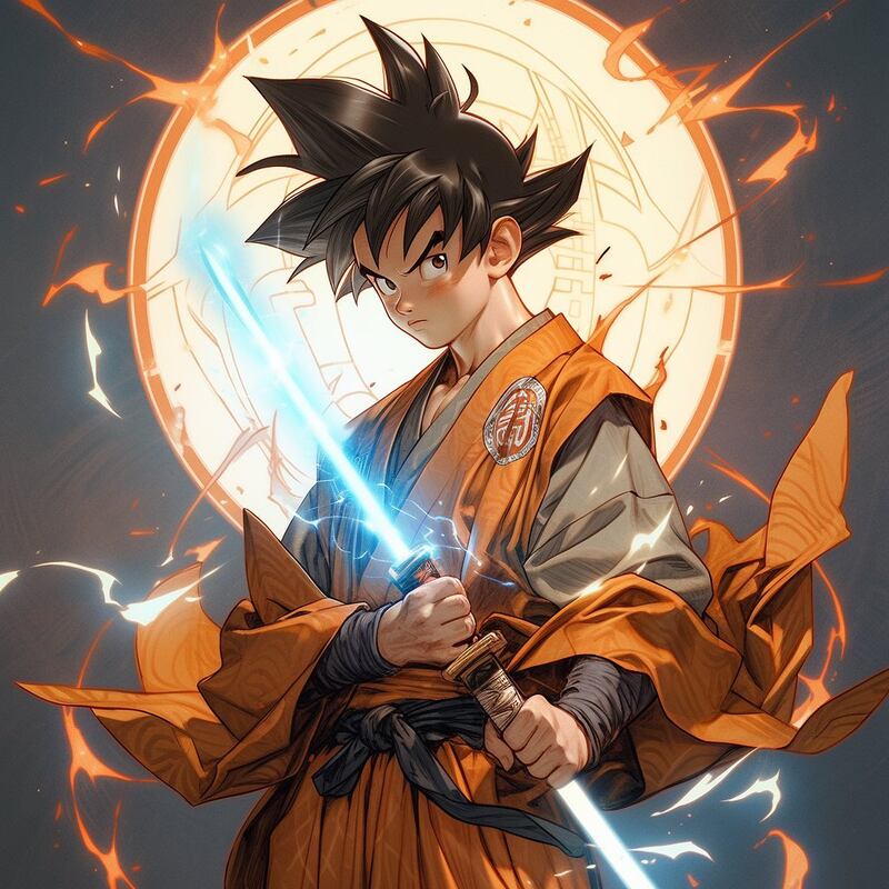 Goku como Caballero Jedi. @SenpaiCrusade