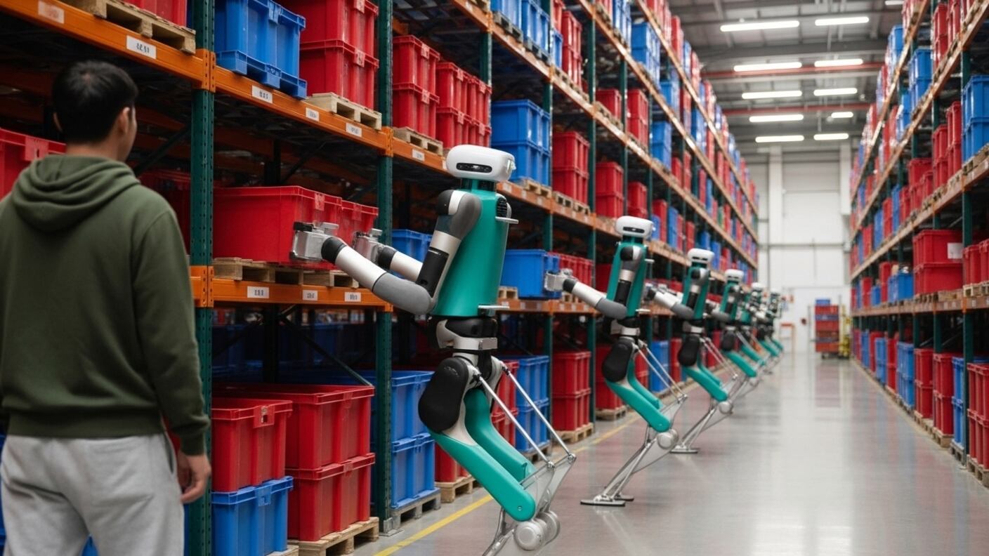 Robots de Amazon / Imagen generada por Whisk-FW