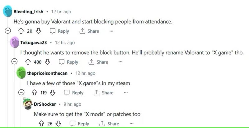 ¿Elon Musk comprará Valorant?