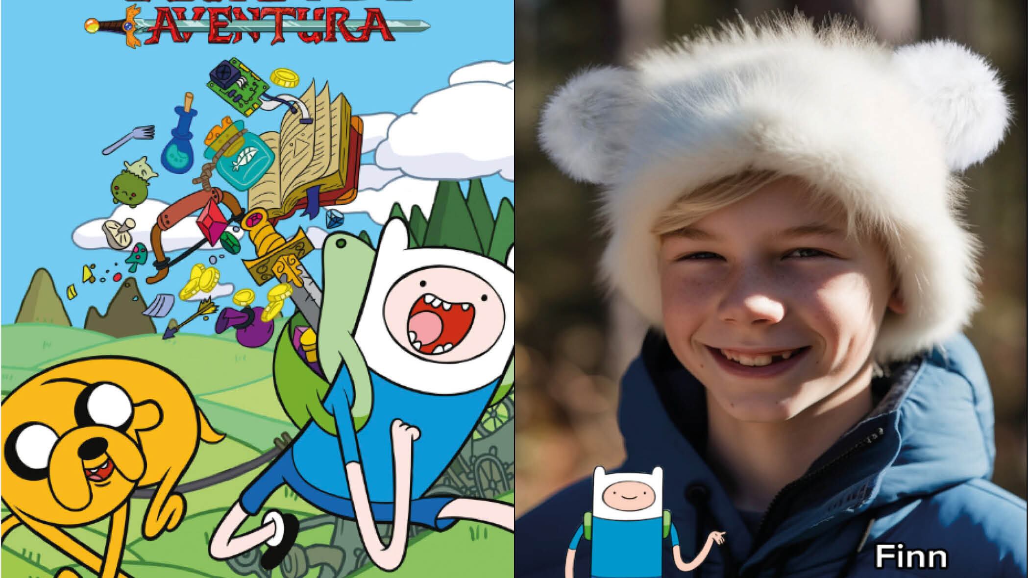 La inteligencia artificial nos muestra como serían los personajes de "Hora de Aventura" en la vida real