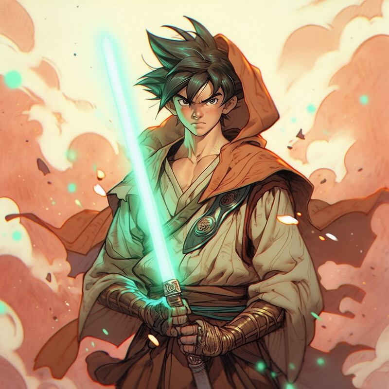 Goku como Caballero Jedi. @SenpaiCrusade