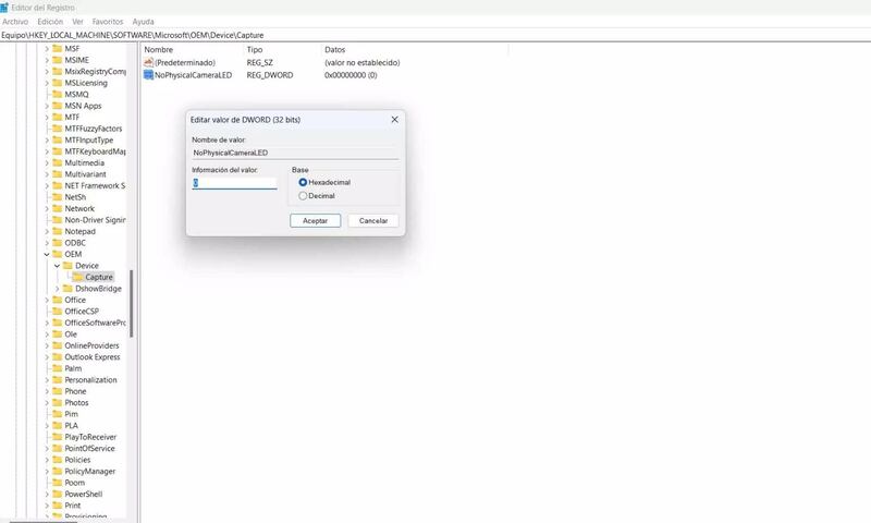 Editor de registro Windows